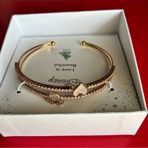 Disney Gold and Silver Minnie Mouse Bracelet Set